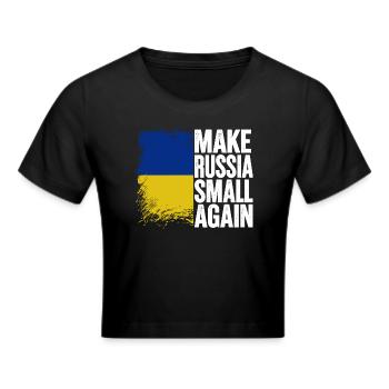 Make russia small again - Frauen Cropped T-Shirt - Schwarz - Vorne - Marisol (170cm)