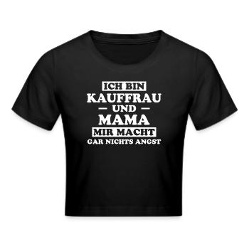 Kauffrau Spruch Verkäuferin Fun Kauffrau Geschenk - Frauen Cropped T-Shirt - Schwarz - Vorne - Marisol (170cm)