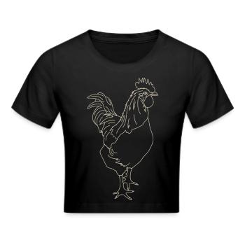 tap - Cropped T-Shirt - black - Front - Marisol (170cm)