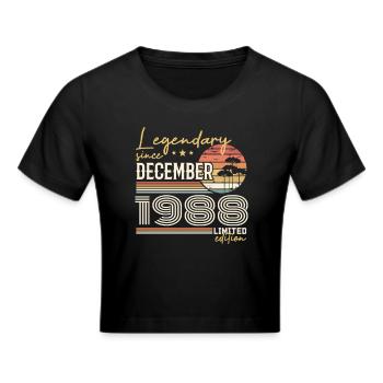 Cadeau 37e Anniversaire Décembre 1988 - Crop top - noir - Devant - Marisol (170cm)