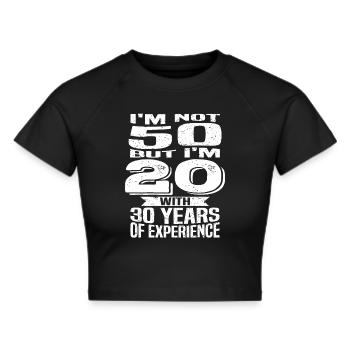 Geburtstag 50 Jahre - Frauen Cropped T-Shirt - Schwarz - Vorne - Marisol (170cm)