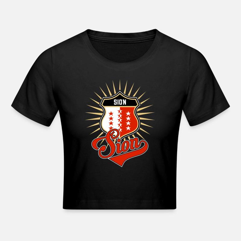 Sion - Cropped T-Shirt - black