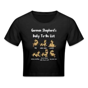 German shepherd - Cropped T-Shirt - black - Front - Marisol (170cm)