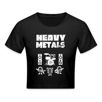 Métaux lourds, Métaux lourds Grunge - Nerd Science - Crop top - noir - Devant - Marisol (170cm)