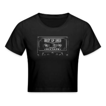 1953 Birthday Mixtape Cassette Retro - Crop top - noir - Devant - Marisol (170cm)