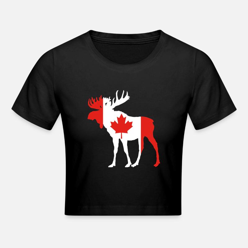 Moose Canada - Cropped T-Shirt - black