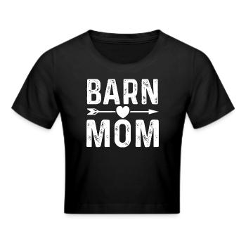 Scheune Mama Reiten Scheunenhof Tiere Mütter Tag - Frauen Cropped T-Shirt - Schwarz - Vorne - Marisol (170cm)