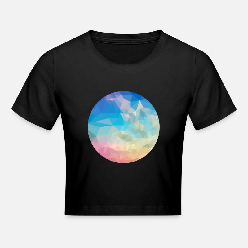 abstract - Cropped T-Shirt - black