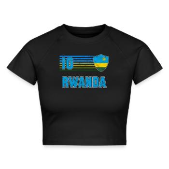 Ruanda - Frauen Cropped T-Shirt - Schwarz - Vorne - Marisol (170cm)