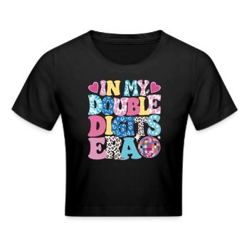 Geschenk 10 Jahre Geburtstagskind - Frauen Cropped T-Shirt - Schwarz - Vorne - Marisol (170cm)