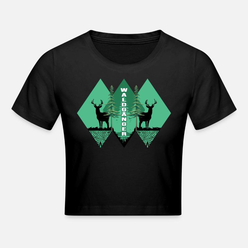 Forest Shinrin Yoku Forest Walker Forest Bathing - Crop top - noir