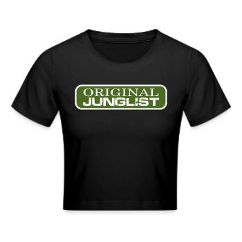 Original Junglist Drum and Bass DnB 90s Green - Cropped T-Shirt - black - Front - Marisol (170cm)