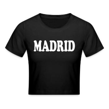 madrid - Frauen Cropped T-Shirt - Schwarz - Vorne - Marisol (170cm)