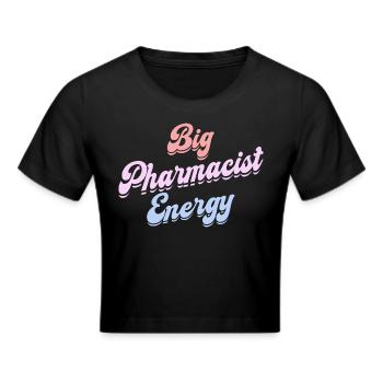 Energische Apothekerin Apothekerin - Frauen Cropped T-Shirt - Schwarz - Vorne - Marisol (170cm)