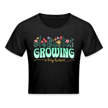 Maternité Fleurs Annonce De Grossesse - Crop top - noir - Devant - Marisol (170cm)