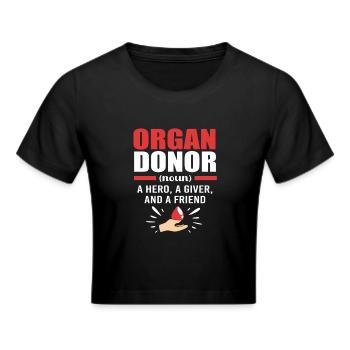 Kidney Donor Donor Kidney - Cropped T-Shirt - black - Front - Marisol (170cm)