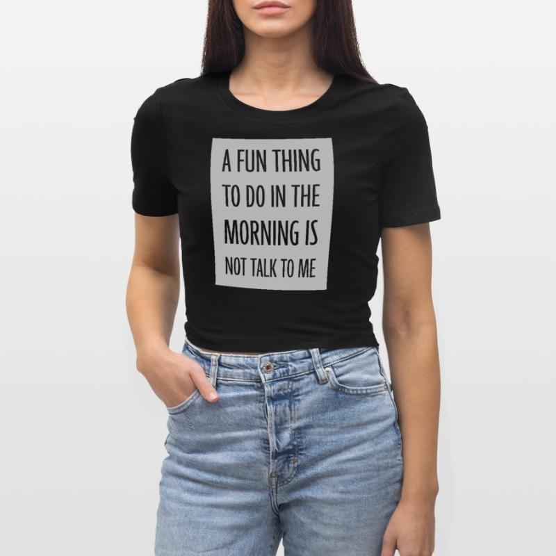 ne me parle pas Crop top