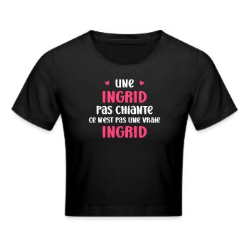 Une ingrid pas chiante ce n'est pas un vrai ingrid - Crop top - noir - Devant - Marisol (170cm)