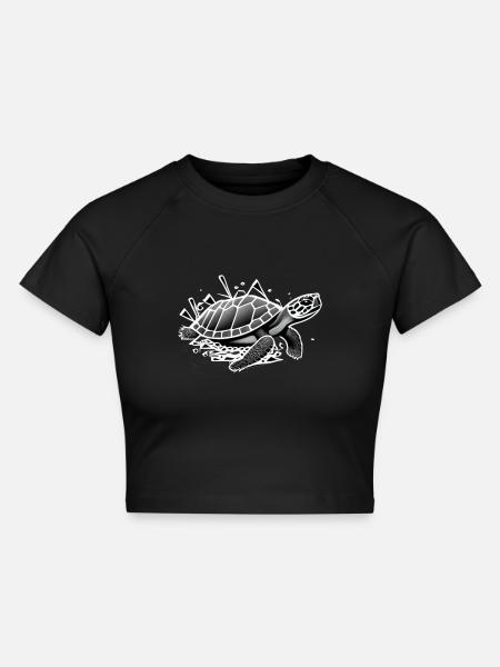 Geo_Schildkröte_3 - Crop top - noir