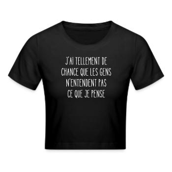 tellement de chance que les gens n'entendent pas - Crop top - noir - Devant - Marisol (170cm)
