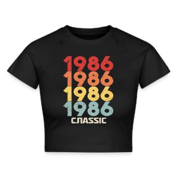 1986 Jubilé en style vintage classique 1986 - Crop top - noir - Devant - Marisol (170cm)
