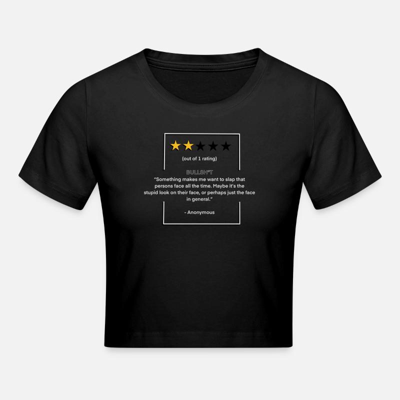 Classement 2 étoiles amusant pour les amis - Crop top - noir