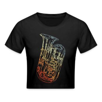 Tuba - Frauen Cropped T-Shirt - Schwarz - Vorne - Marisol (170cm)