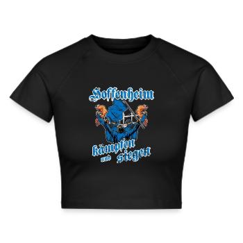 Hoffenheim kämpfen und siegen - Frauen Cropped T-Shirt - Schwarz - Vorne - Marisol (170cm)