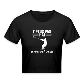 J'peux pas j'ai un Marteau à Lancer - Crop top - noir - Devant - Marisol (170cm)