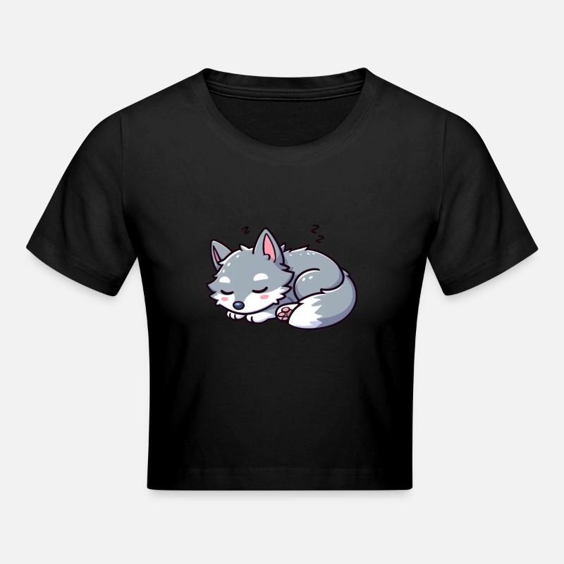 Mignon petit loup - Crop top - noir