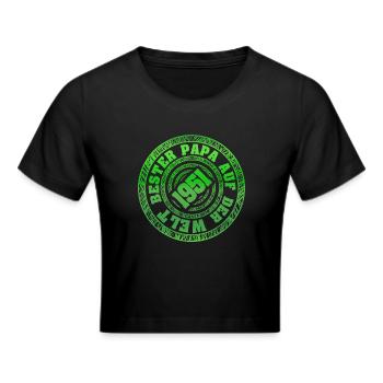 Born in 1951 - Cropped T-Shirt - black - Front - Marisol (170cm)