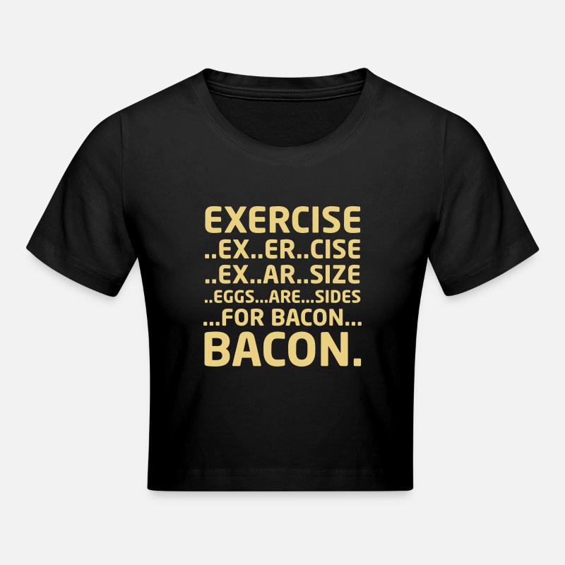Bacon Logical Deduction - Cropped T-Shirt - black