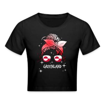 Grönland - Frauen Cropped T-Shirt - Schwarz - Vorne - Marisol (170cm)