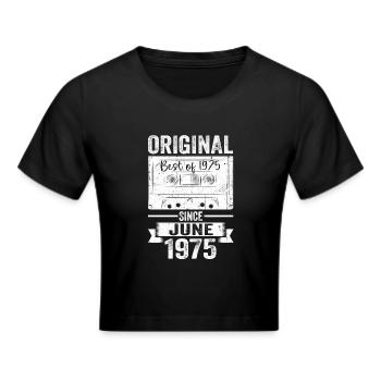 Original Juin 1975 47ème Anniversaire Cadeau Hommes - Crop top - noir - Devant - Marisol (170cm)