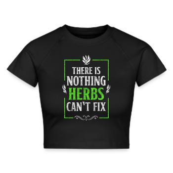 Potion Druid Naturopath - Cropped T-Shirt - black - Front - Marisol (170cm)