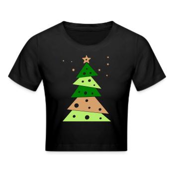 Fir tree - Cropped T-Shirt - black - Front - Marisol (170cm)