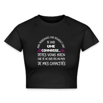 Une personne qui pensent que je suis une connasse - Crop top - noir - Devant - Marisol (170cm)