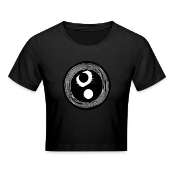 Yin Yang Signe Symbole Paix Bonheur Vecteur 8 - Crop top - noir - Devant - Marisol (170cm)