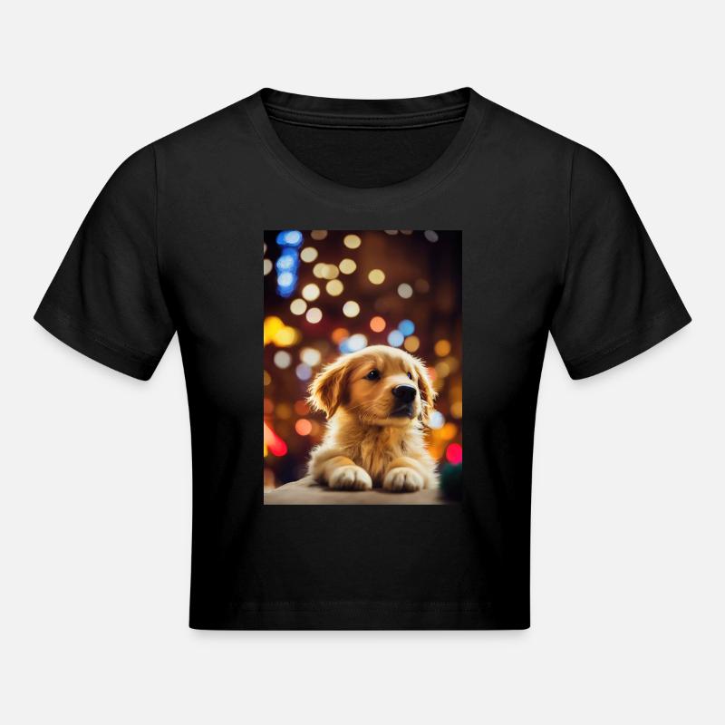 Chiot de Noël - Crop top - noir