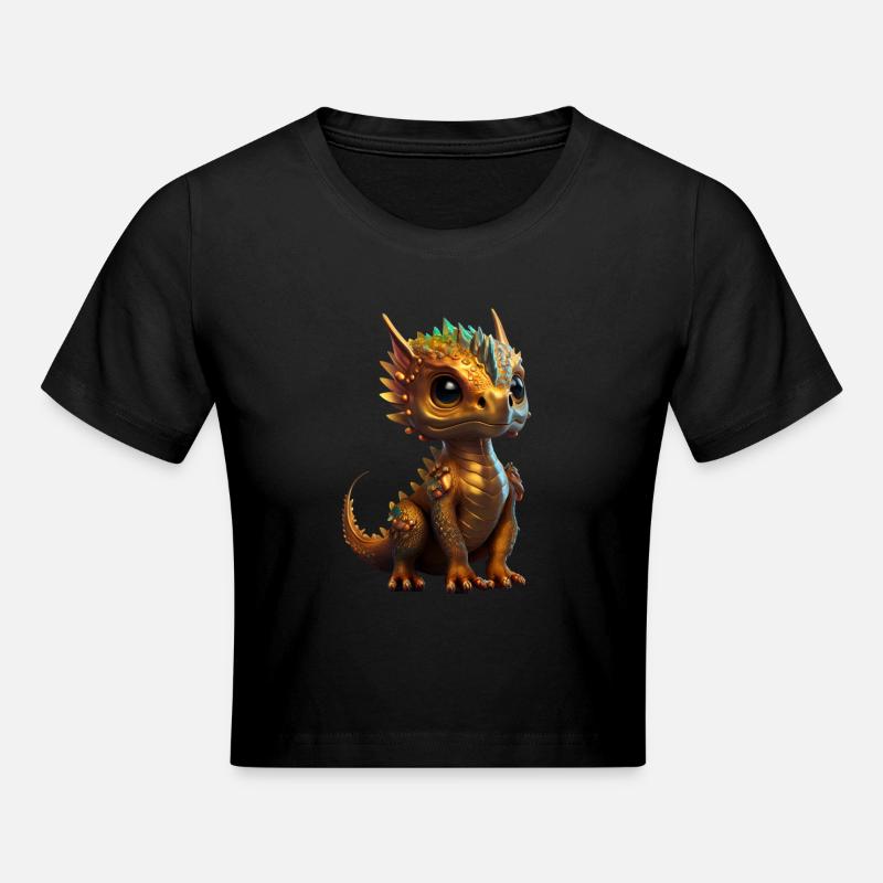 Petit dragon mignon 12 - Crop top - noir