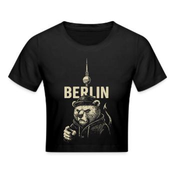 Capital Rebel - Cropped T-Shirt - black - Front - Marisol (170cm)