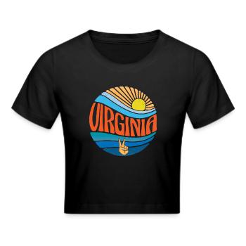 Chemise Virginia Vintage Sunset Cravate Groovy Virginia - Crop top - noir - Devant - Marisol (170cm)