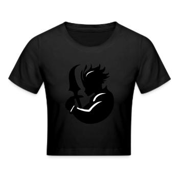 Epischer Held bereit - Frauen Cropped T-Shirt - Schwarz - Vorne - Marisol (170cm)