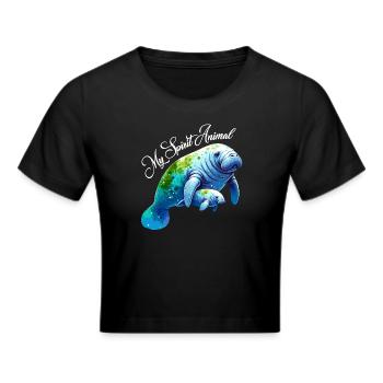 Lamantin avec veau My Spirit Animal - Crop top - noir - Devant - Marisol (170cm)