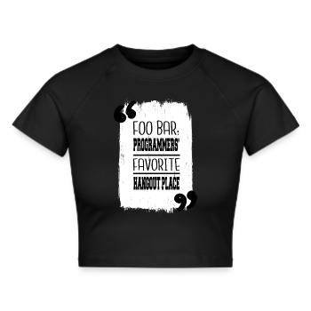 Backend Developer Computer Programming - Cropped T-Shirt - black - Front - Marisol (170cm)