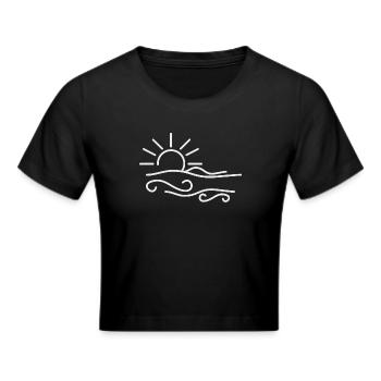 Coucher de soleil au bord de la mer / lac - Crop top - noir - Devant - Marisol (170cm)