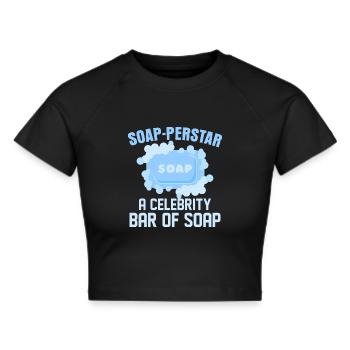 Soap-perstar – Un bar de célébrité de savonnier S - Crop top - noir - Devant - Marisol (170cm)