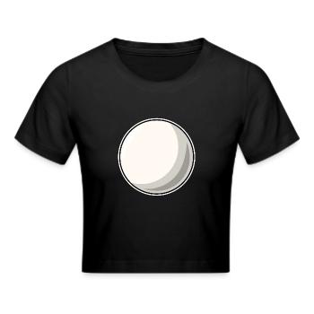 Billard weiße Billardkugel - Frauen Cropped T-Shirt - Schwarz - Vorne - Marisol (170cm)