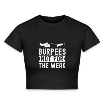 Les Burpees des accros de la salle de sport ne sont pas pour les jeunes hommes - Crop top - noir - Devant - Marisol (170cm)