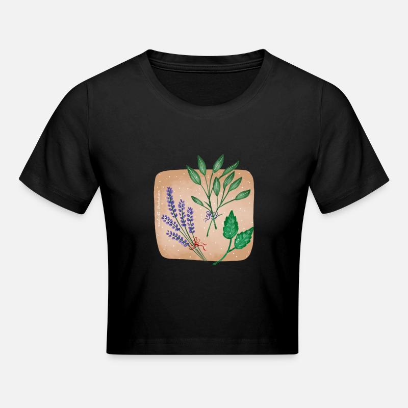 Herbe - Crop top - noir